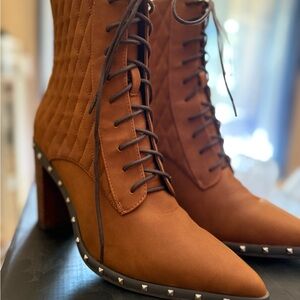 Charles By Charles David Tan Lace-Up Boots